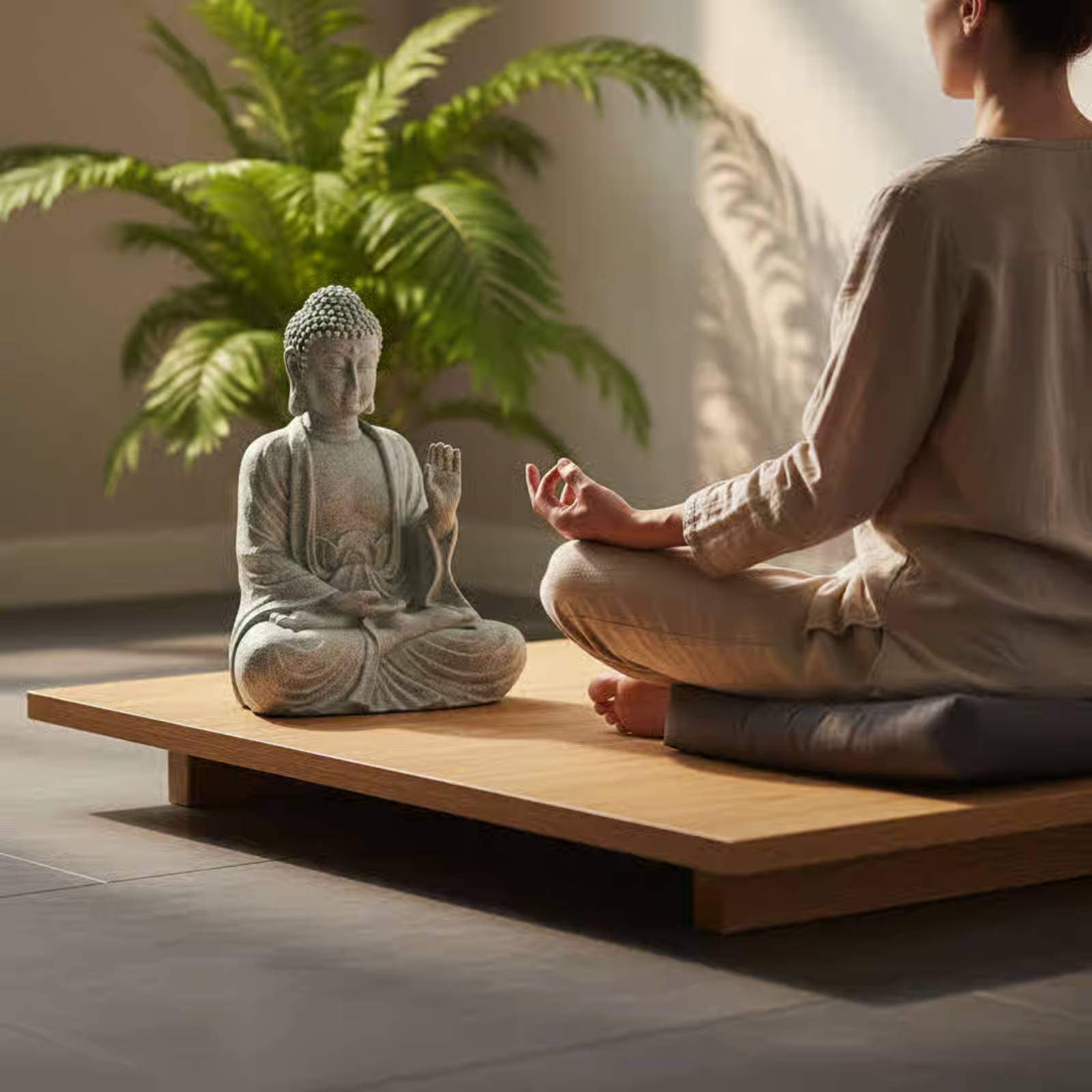Aquarium Decor - Set di 3 Statuette Zen Buddha