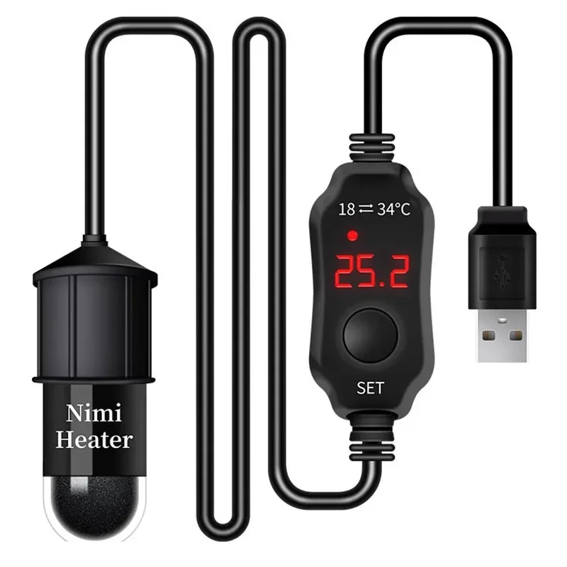 Fish Tank Heater - Riscaldatore Universale Mini per Acquario, Termostato