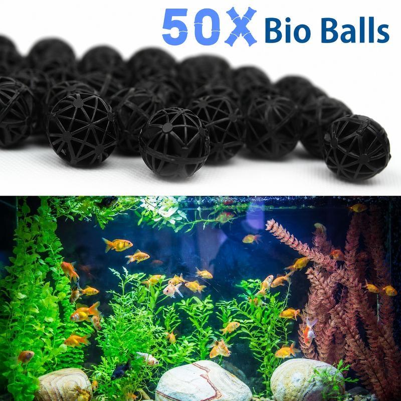Fish Aquarium Home - 50 Pezzi Sfere Filtranti Bio per