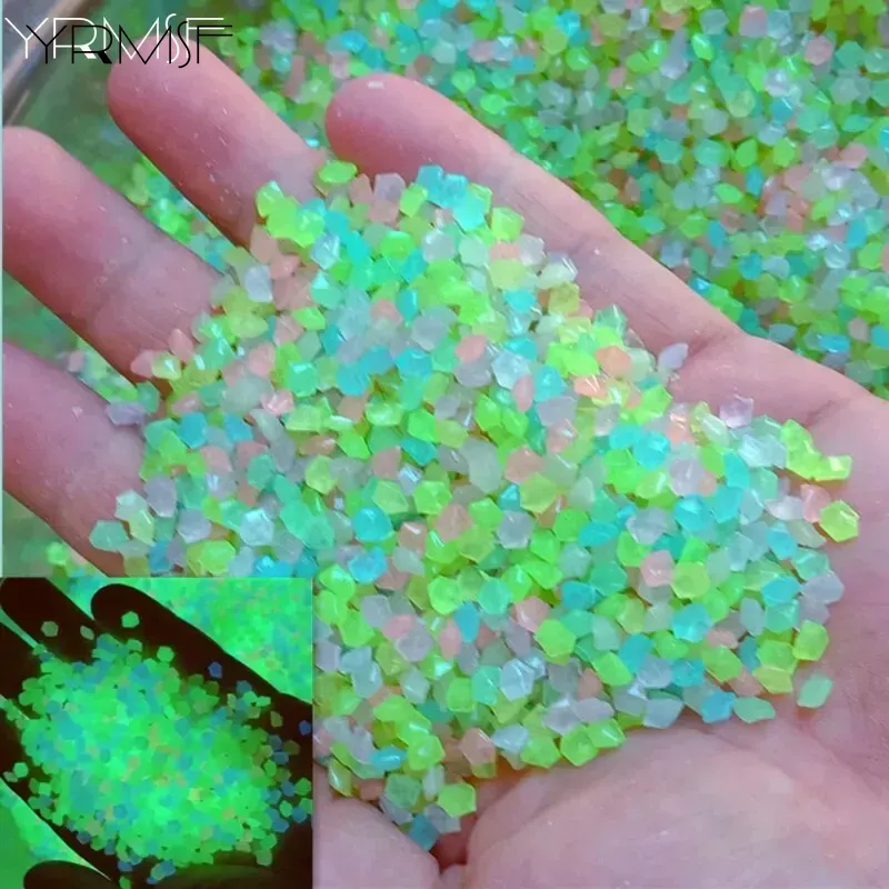 Fish Aquarium Home - 1000 pezzi 3-5mm sabbia luminosa che
